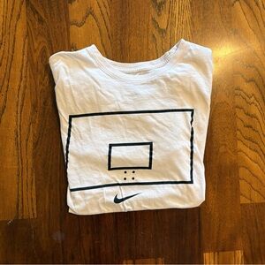 Nike White Tee with Black Graphic